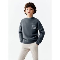 Baumwoll-Sweatshirt mit Aufschrift von Mango Kids