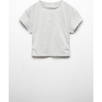 Baumwoll-T-Shirt mit Raffdetail von Mango Kids