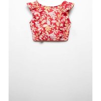 Gemusterte Bluse in Cropped-Länge von Mango Kids