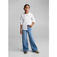 Hemd mit Lochdetails und Babydollkragen Hemd mit Lochdetails und Babydollkragen von Mango Kids