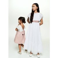 Kleid aus Crinkle-Baumwolle von Mango Kids