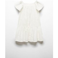 Kleid mit besticktem Lochmuster von Mango Kids