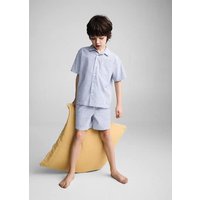 Kurzer Streifen-Pyjama aus Baumwolle von Mango Kids