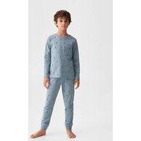 Langer, bedruckter Pyjama von Mango Kids
