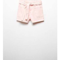 Paperbag-Shorts mit Gürtel von Mango Kids