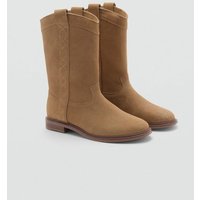 Lederstiefel mit hohem Schaft Lederstiefel mit hohem Schaft von Mango Kids