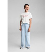 T-Shirt mit gestickter Aufschrift von Mango Kids
