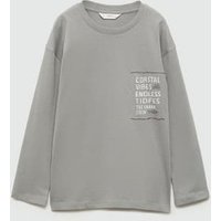 T-Shirt mit Hai-Motiv von Mango Kids