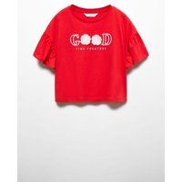 T-Shirt mit gestickter Aufschrift von Mango Kids