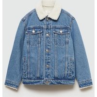 Jeansjacke mit Kunstshearling von Mango Kids