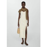 Besticktes Kleid mit Seitenschlitz Besticktes Kleid mit Seitenschlitz von Mango