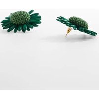 Blumen-Ohrringe aus Raffiabast von Mango