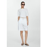 Bermudashorts aus 100 % Leinen mit Gürtel von Mango