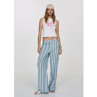 Gestreifte Hose mit Cargotaschen von Mango