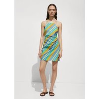 Neckholder-Kleid mit Streifenprint von Mango
