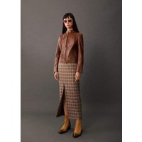 Lederjacke mit Reißverschluss Lederjacke mit Reißverschluss von Mango