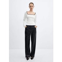 Ripp-T-Shirt mit eckigem Ausschnitt Ripp-T-Shirt mit eckigem Ausschnitt von Mango