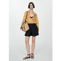 Plissierte Shorts mit verstellbarem Saum von Mango