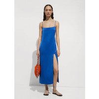 Satiniertes Kleid mit Schlitz Satiniertes Kleid mit Schlitz von Mango