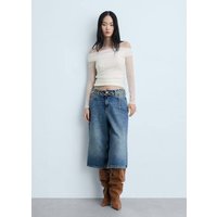 Schulterfreies T-Shirt aus Spitze Schulterfreies T-Shirt aus Spitze von Mango