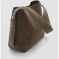 Shopper-Bag aus Leder von Mango