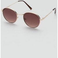 Sonnenbrille mit rundem Metallgestell von Mango