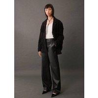 Wideleg-Hose mit Leder-Effekt von Mango