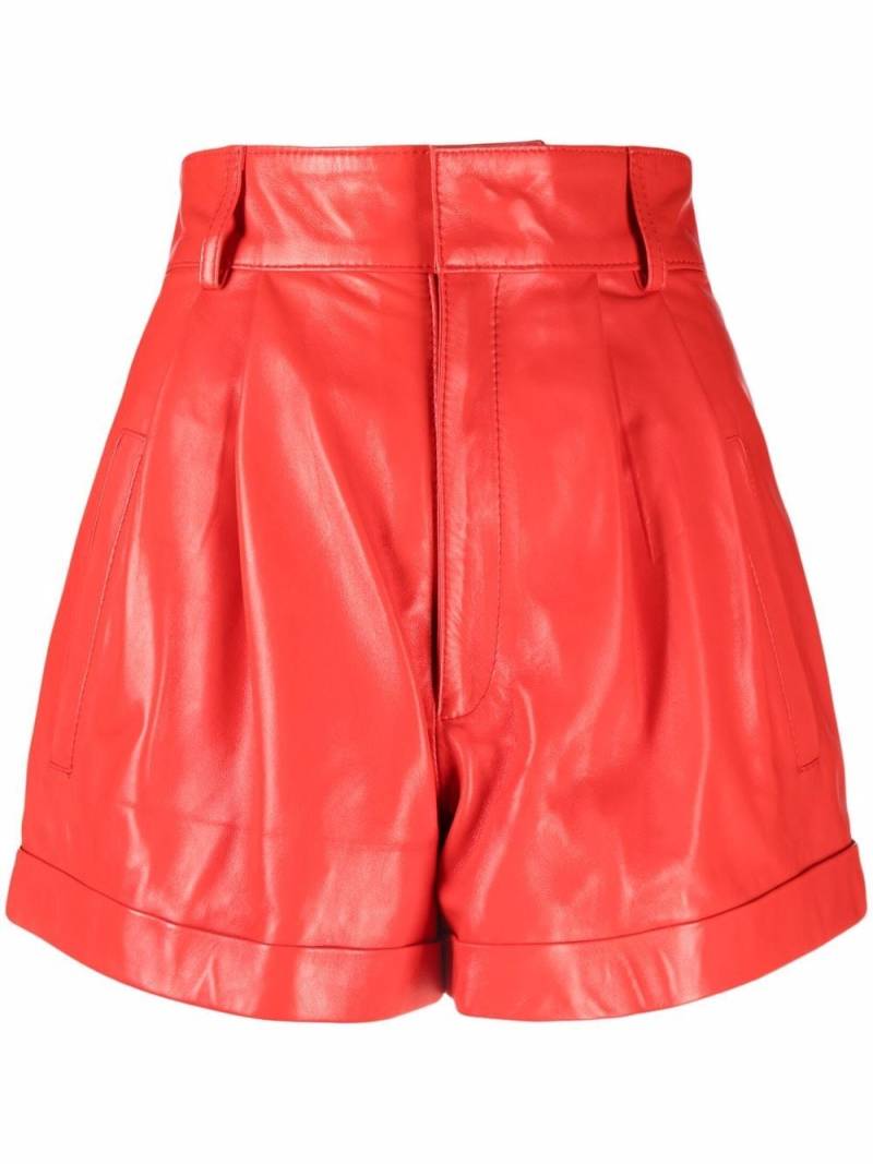 Manokhi flared leather shorts von Manokhi