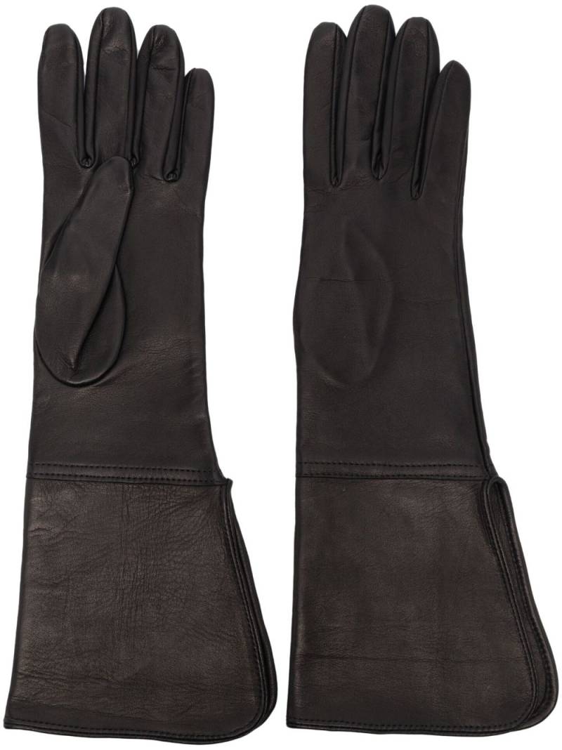 Manokhi full-finger design leather gloves - Black von Manokhi