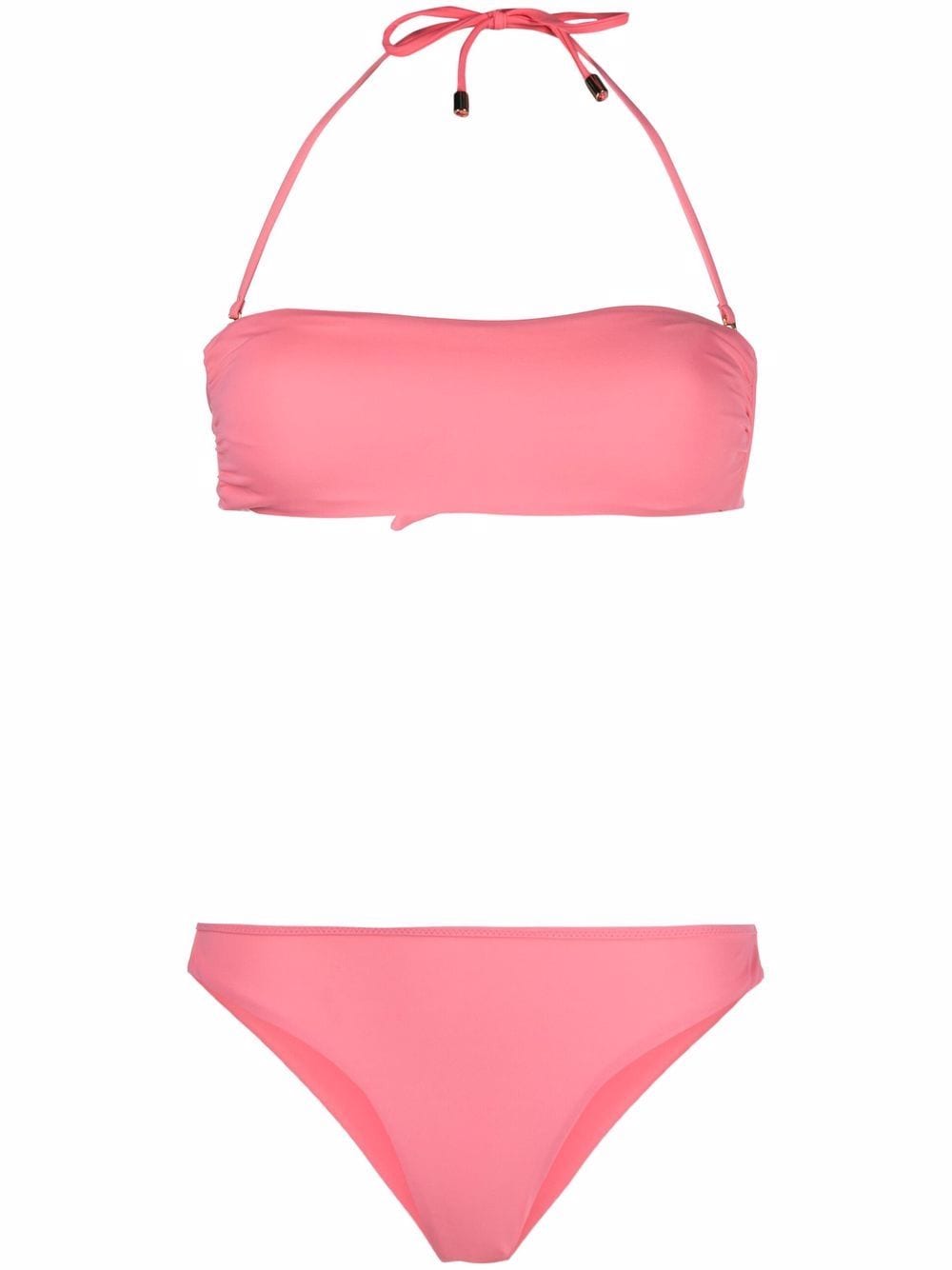 Manokhi halterneck bandeau bikini set - Pink von Manokhi