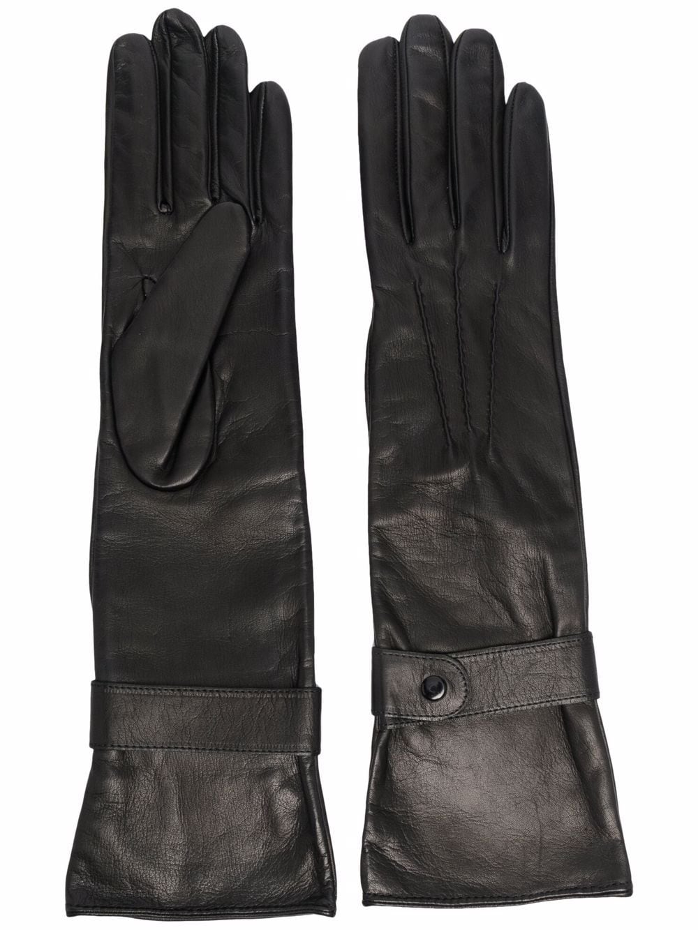 Manokhi longline leather gloves - Black von Manokhi