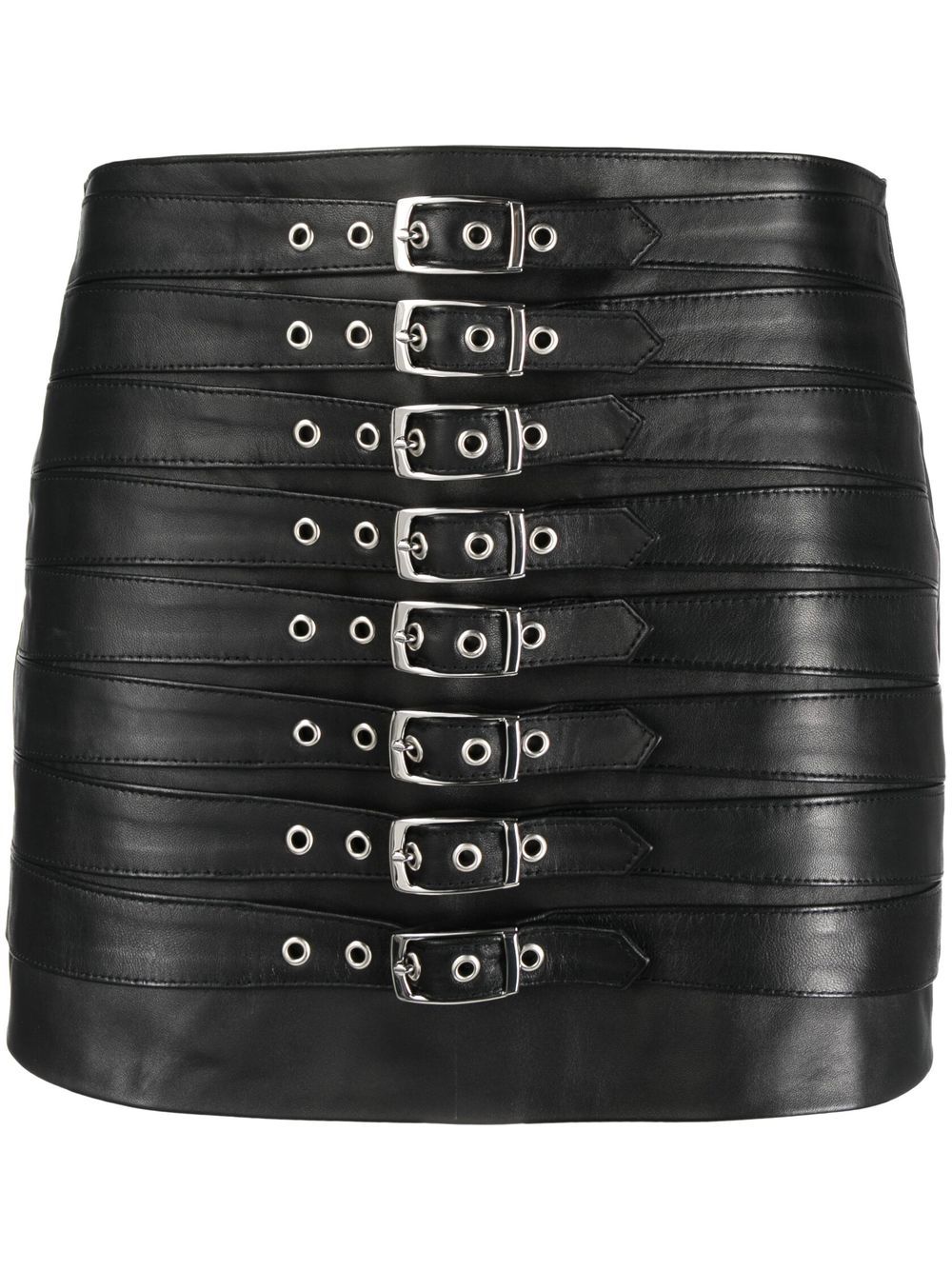 Manokhi multiple belts mini skirt - Black von Manokhi
