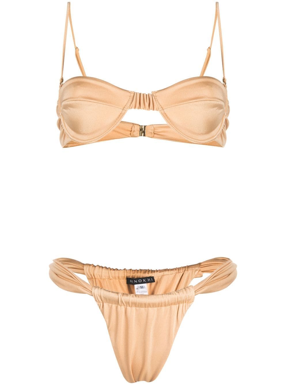 Manokhi ruched bikini set - Neutrals von Manokhi