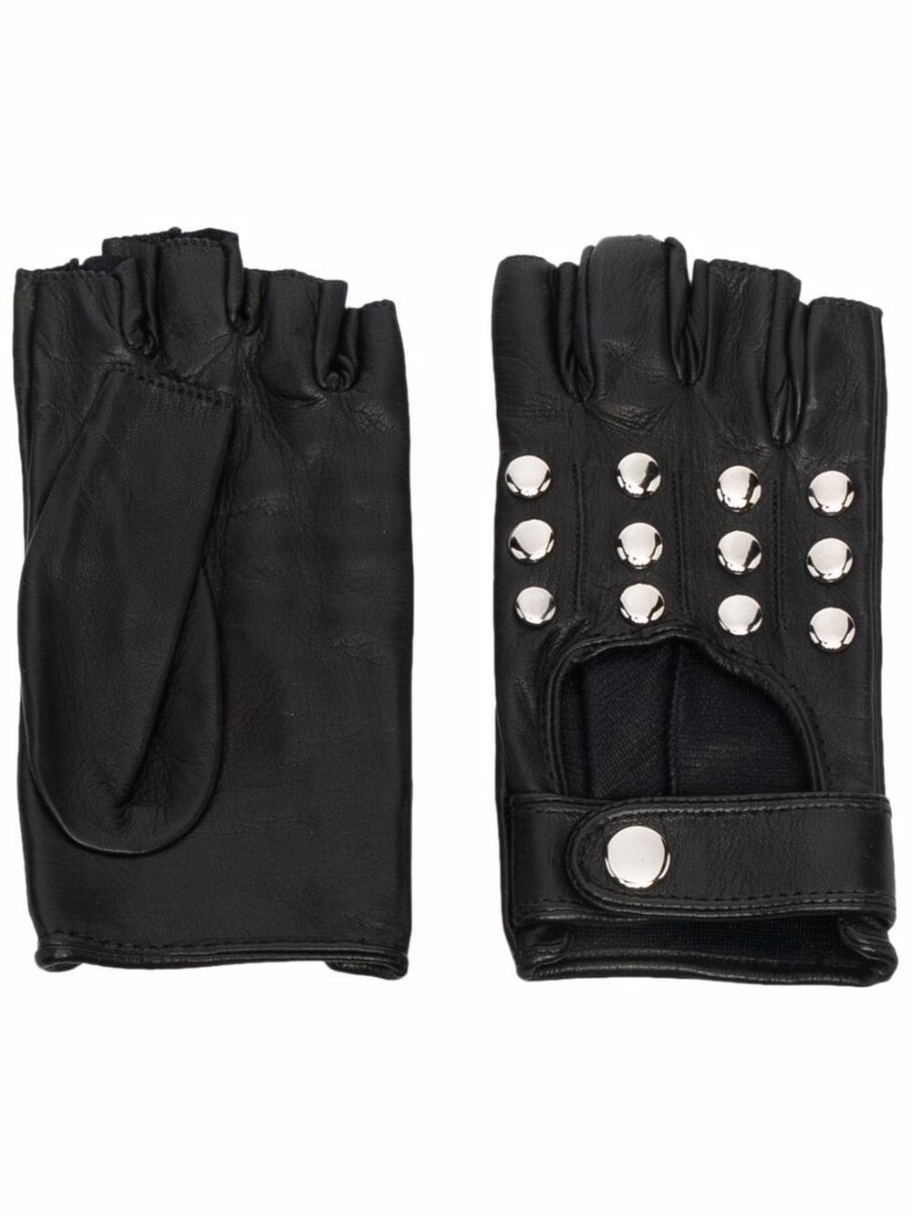 Manokhi silver-studded leather gloves - Black von Manokhi