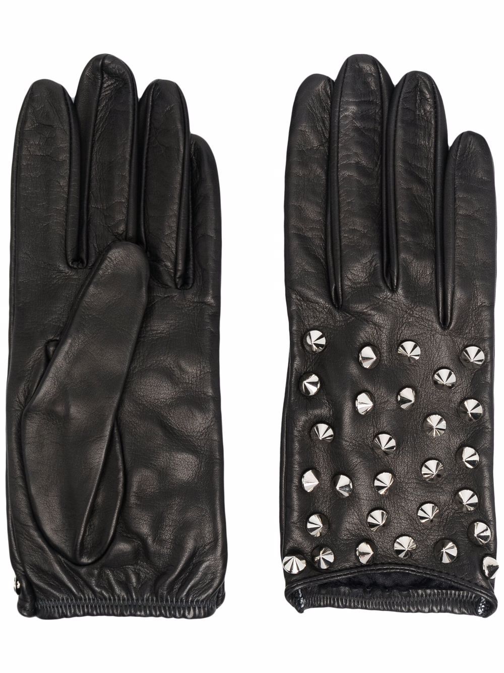 Manokhi studded leather gloves - Black von Manokhi