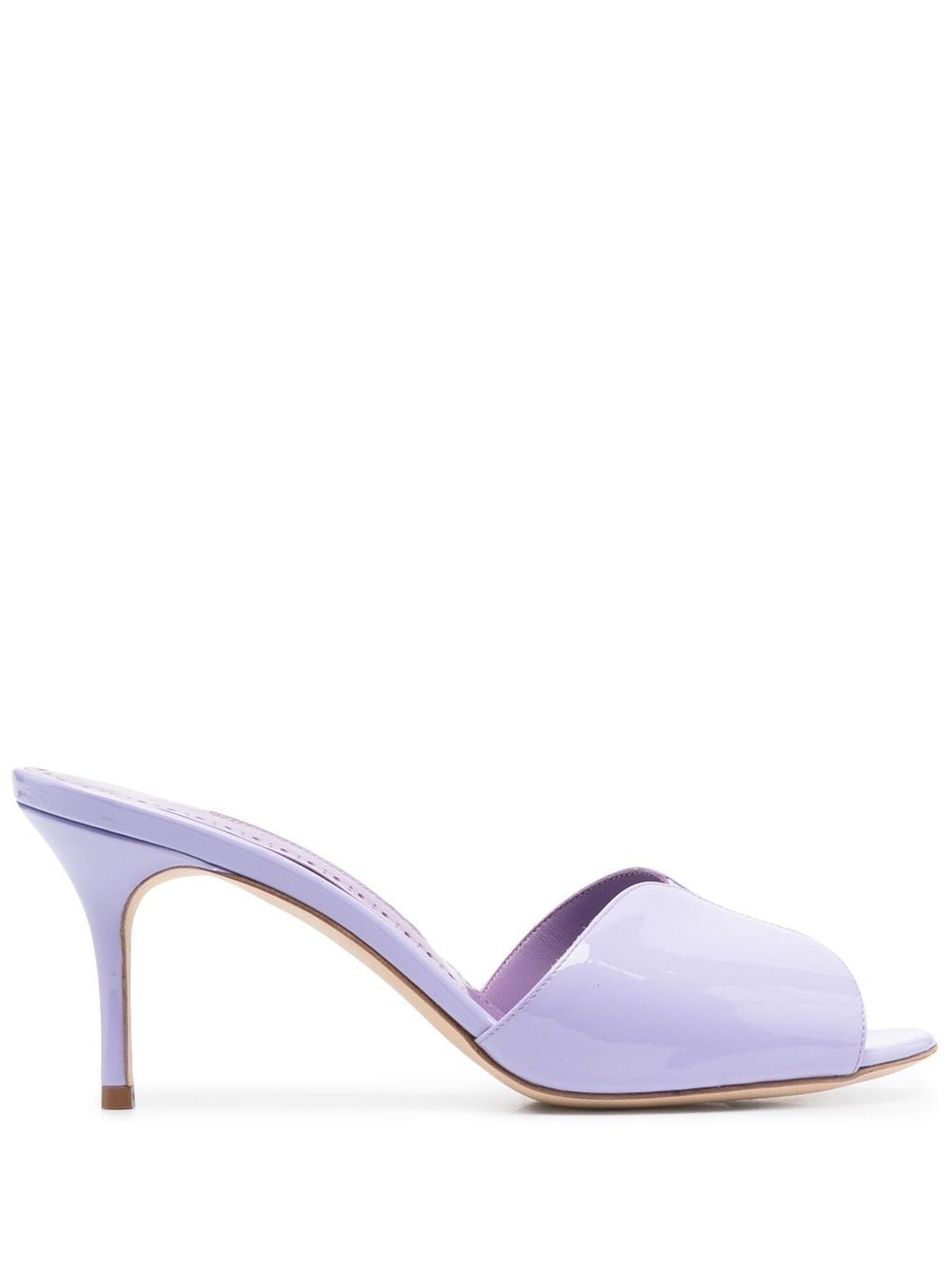 Manolo Blahnik 80mm leather mules - Purple von Manolo Blahnik