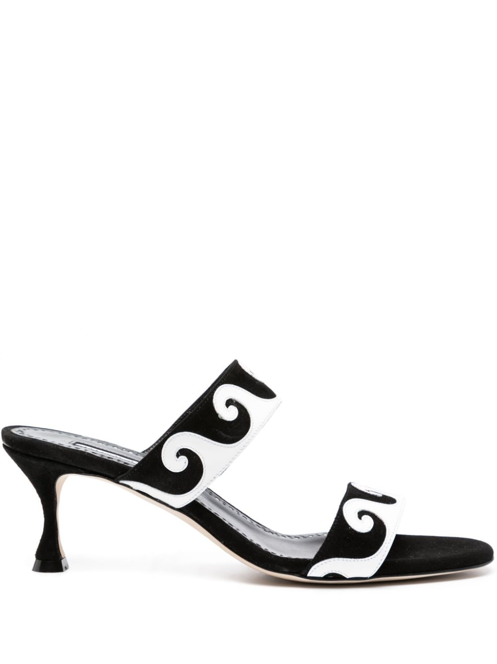 Manolo Blahnik Bemusa 70mm leather sandals - Black von Manolo Blahnik