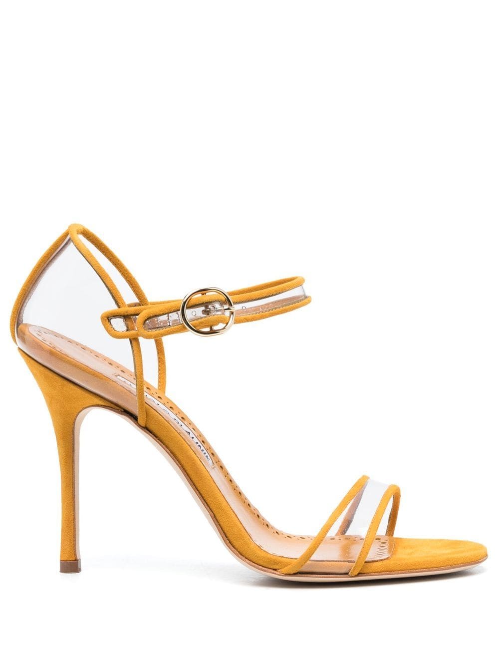 Manolo Blahnik Fersen 105mm suede sandals - Yellow von Manolo Blahnik