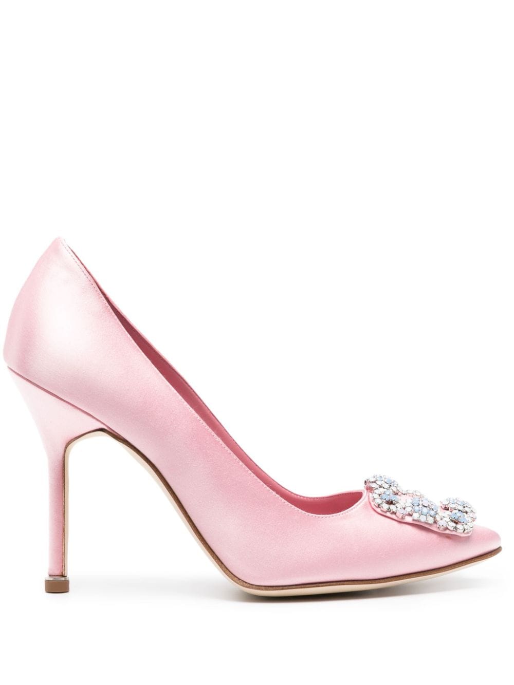 Manolo Blahnik Hangisi 105mm satin pumps - Pink von Manolo Blahnik