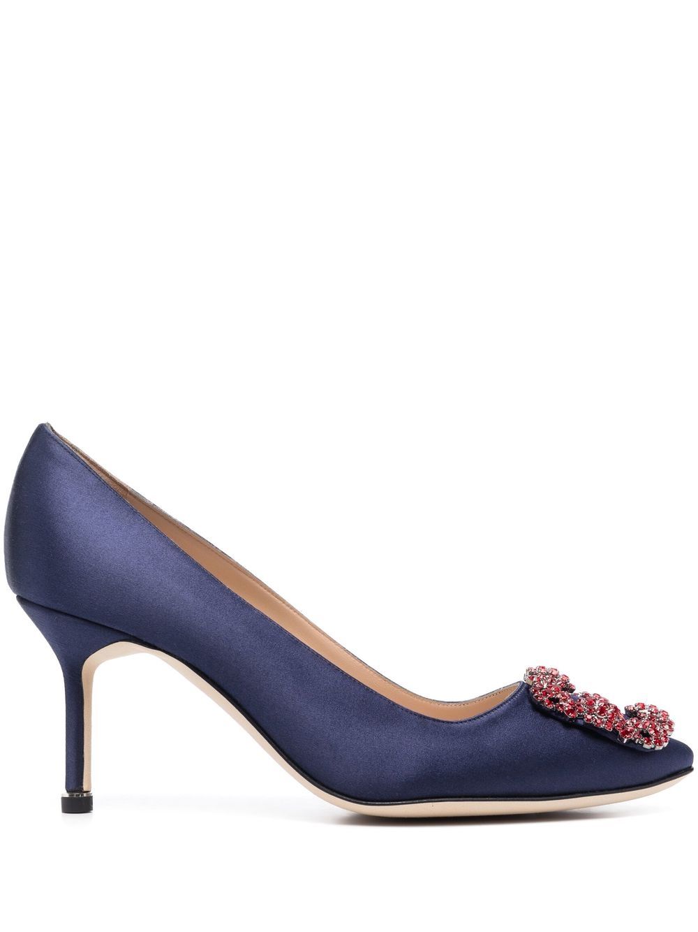 Manolo Blahnik Hangisi 70mm pumps - Blue von Manolo Blahnik