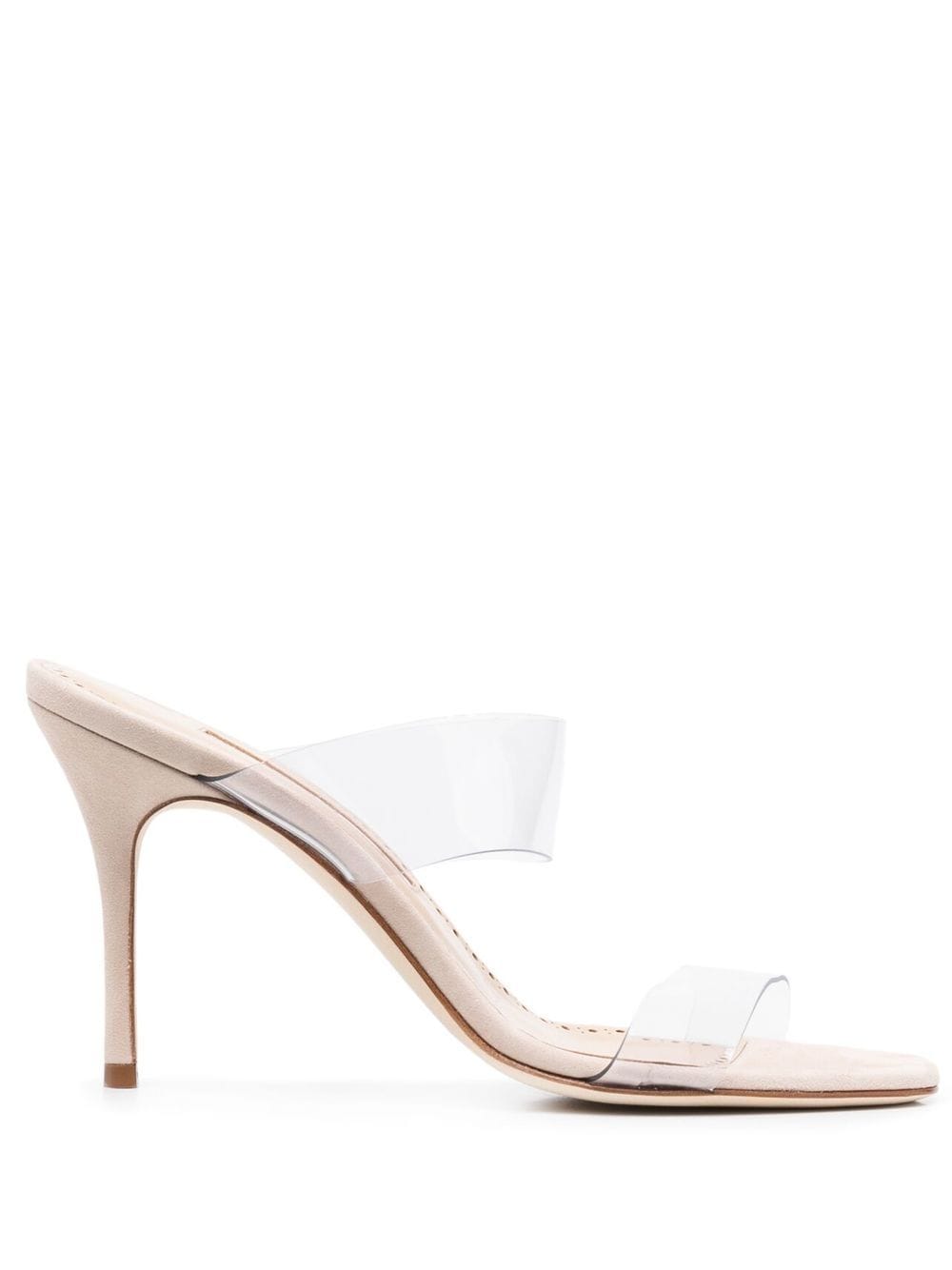 Manolo Blahnik Scolto 90mm slip-on sandals - Neutrals von Manolo Blahnik