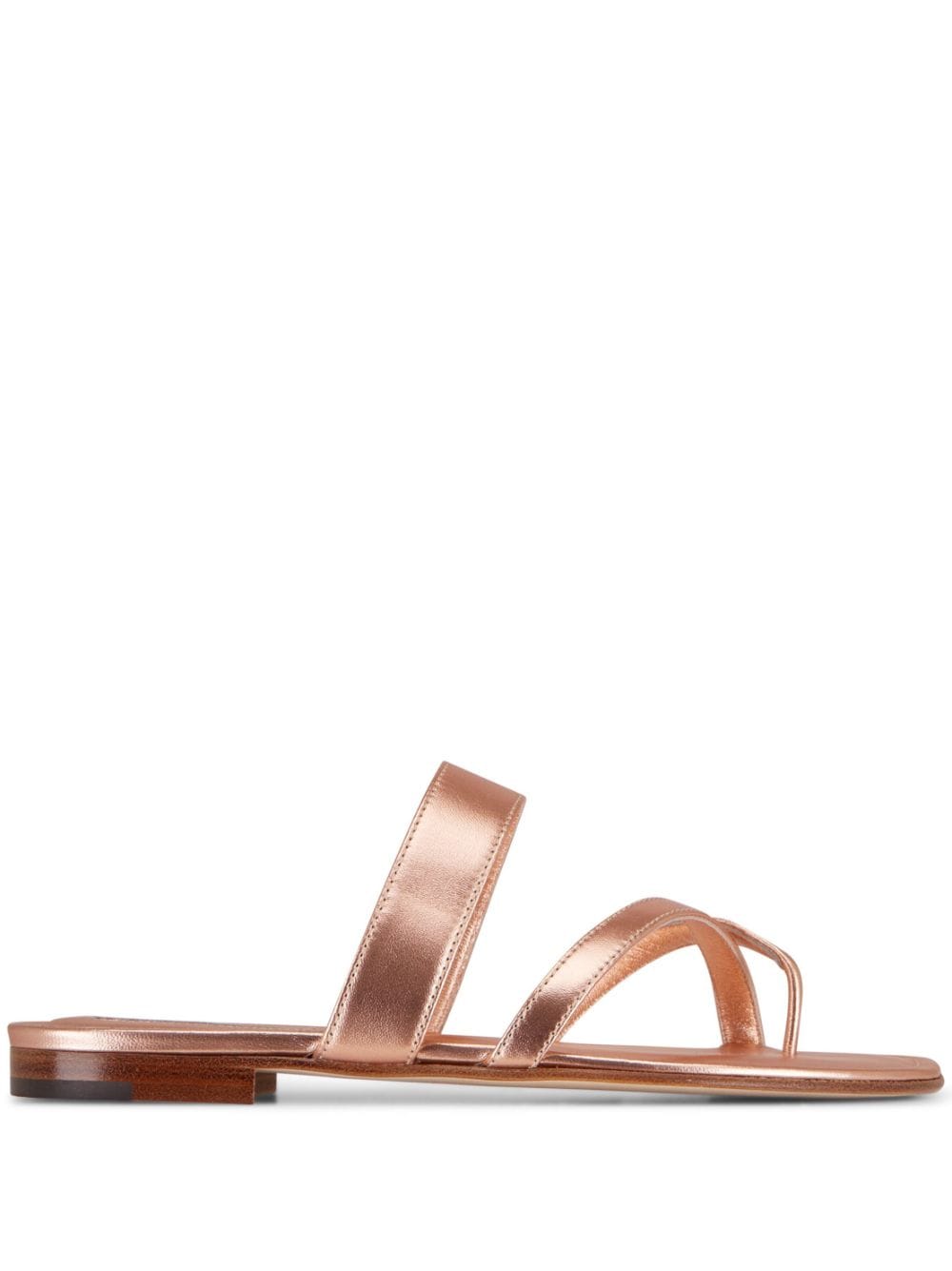 Manolo Blahnik crossover-strap leather sandals - Pink von Manolo Blahnik