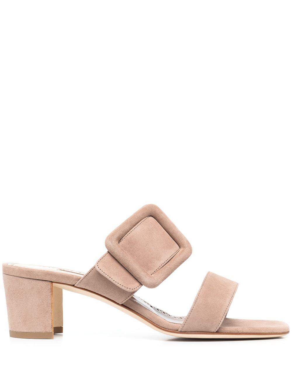 Manolo Blahnik large-buckle sandals - Neutrals von Manolo Blahnik