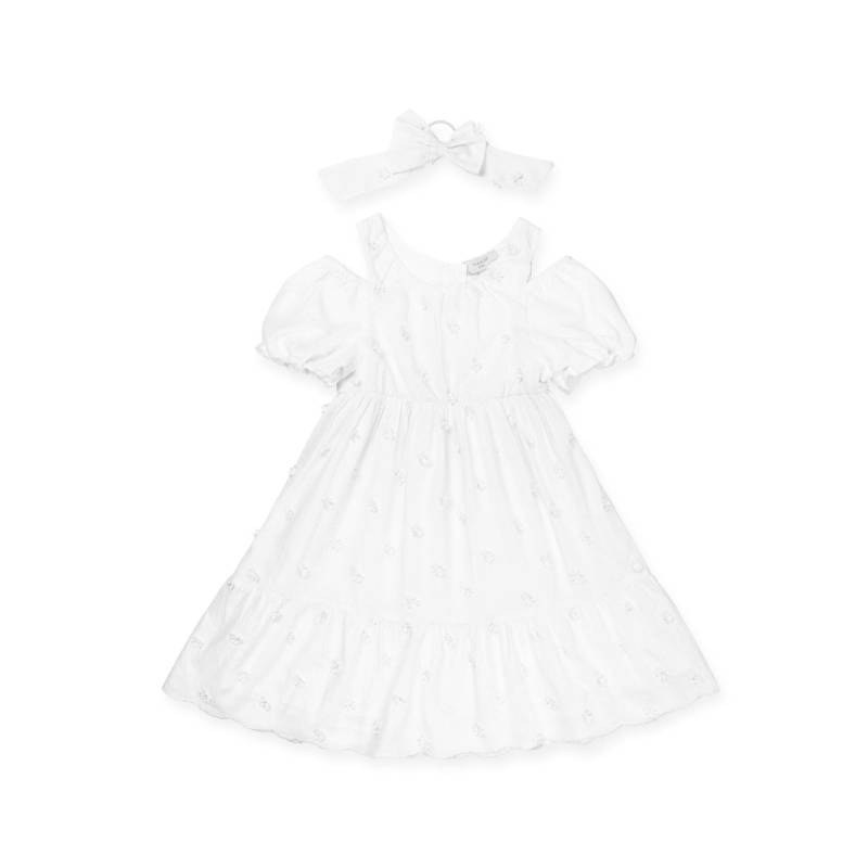 Festliches Kleid Mädchen Weiss 134 von Manor Kids