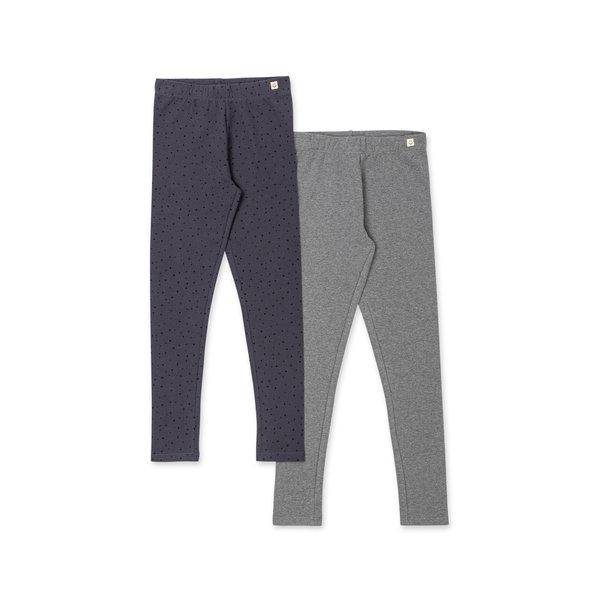 Duopack, Leggings Mädchen Grau Melange 104 von Manor Kids