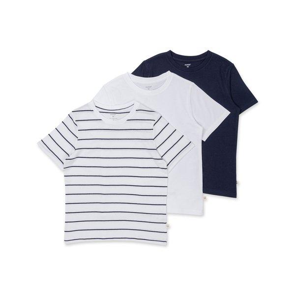 Triopack, T-shirts, Kurzarm Mädchen Weiss 134 von Manor Kids