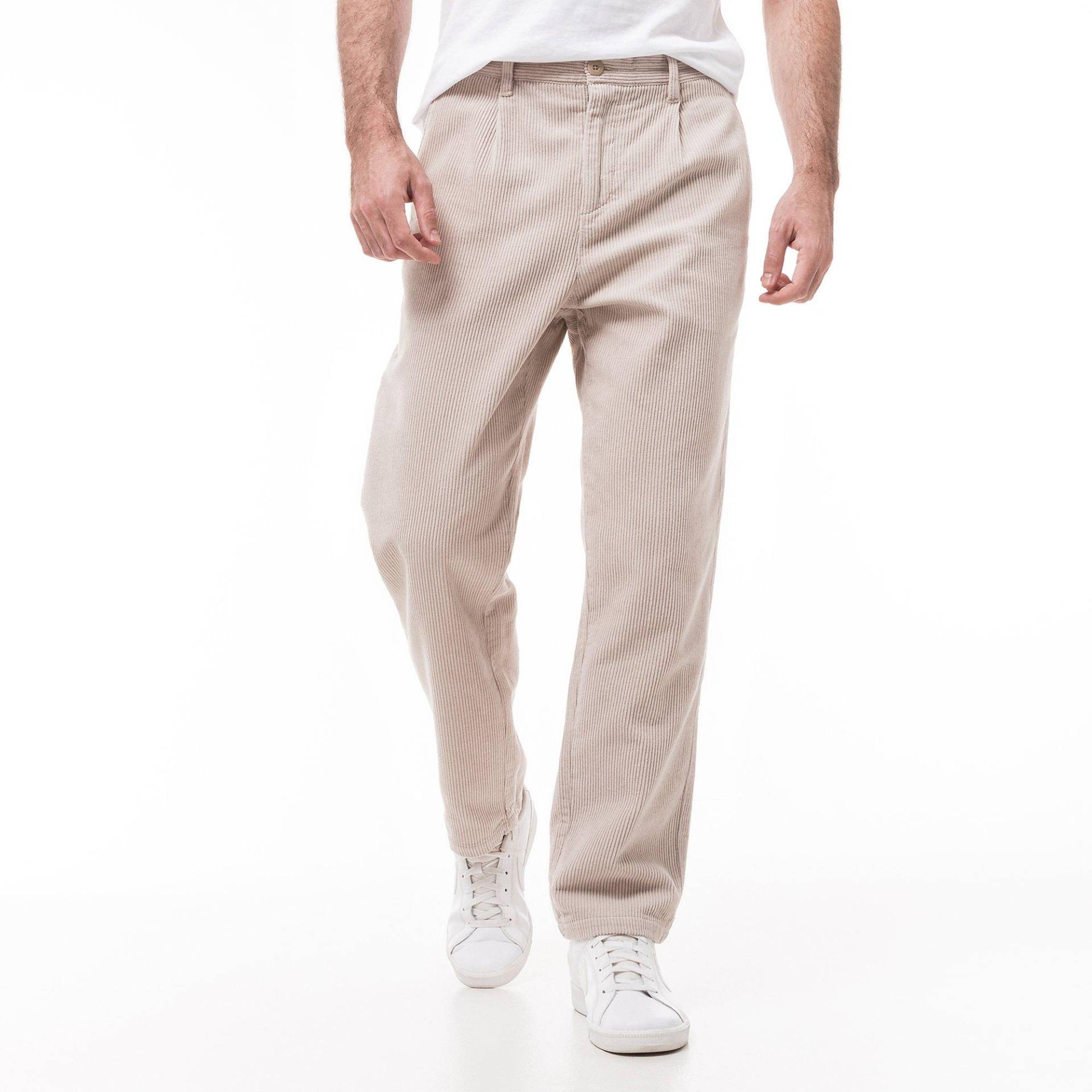 Cord Chino, Regular Fit Herren Ecru L34/W34 von Manor Man