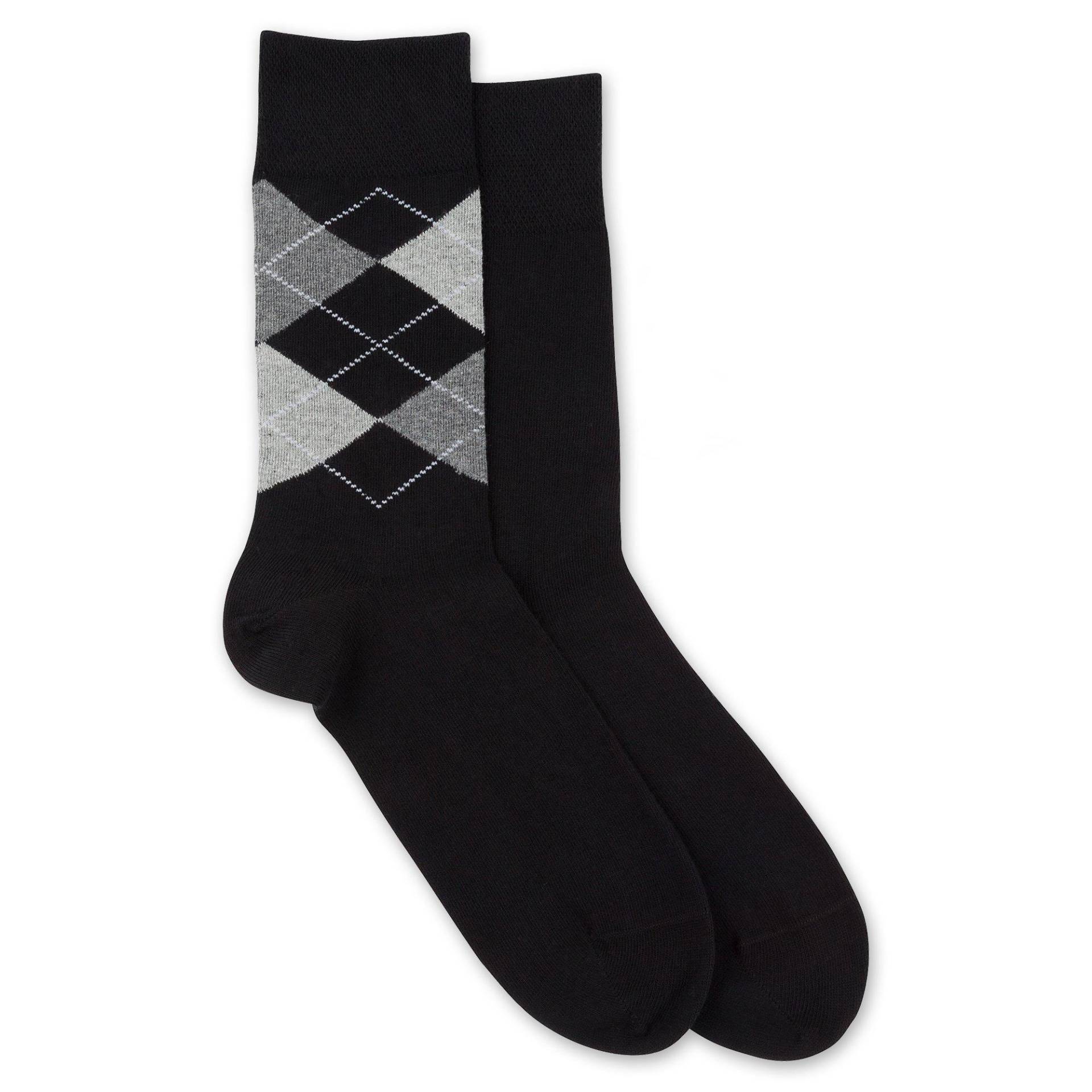 Duopack, Wadenlange Socken Herren Black 43-46 von Manor Man