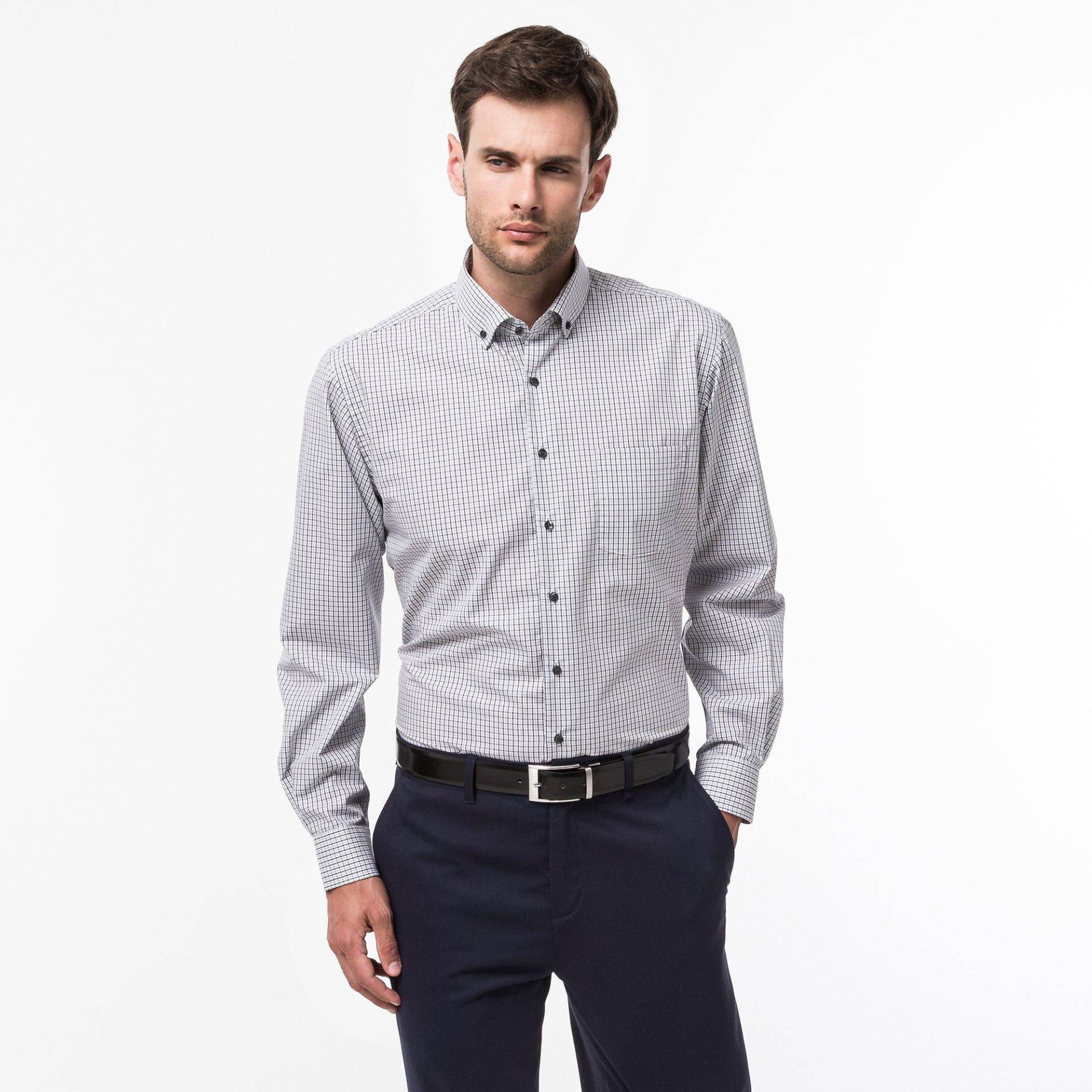 Hemd, Classic Fit, Langarm Herren Grün L von Manor Man