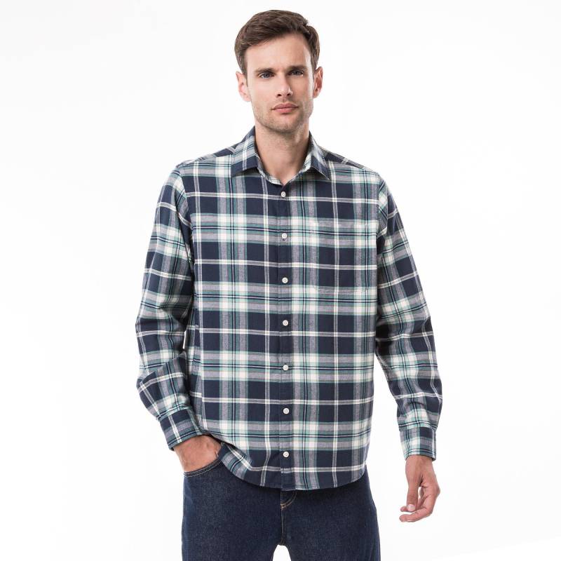 Hemd, Classic Fit, Langarm Herren Mint XXL von Manor Man